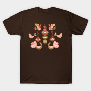 Folk Art Christmas DEsign T-Shirt